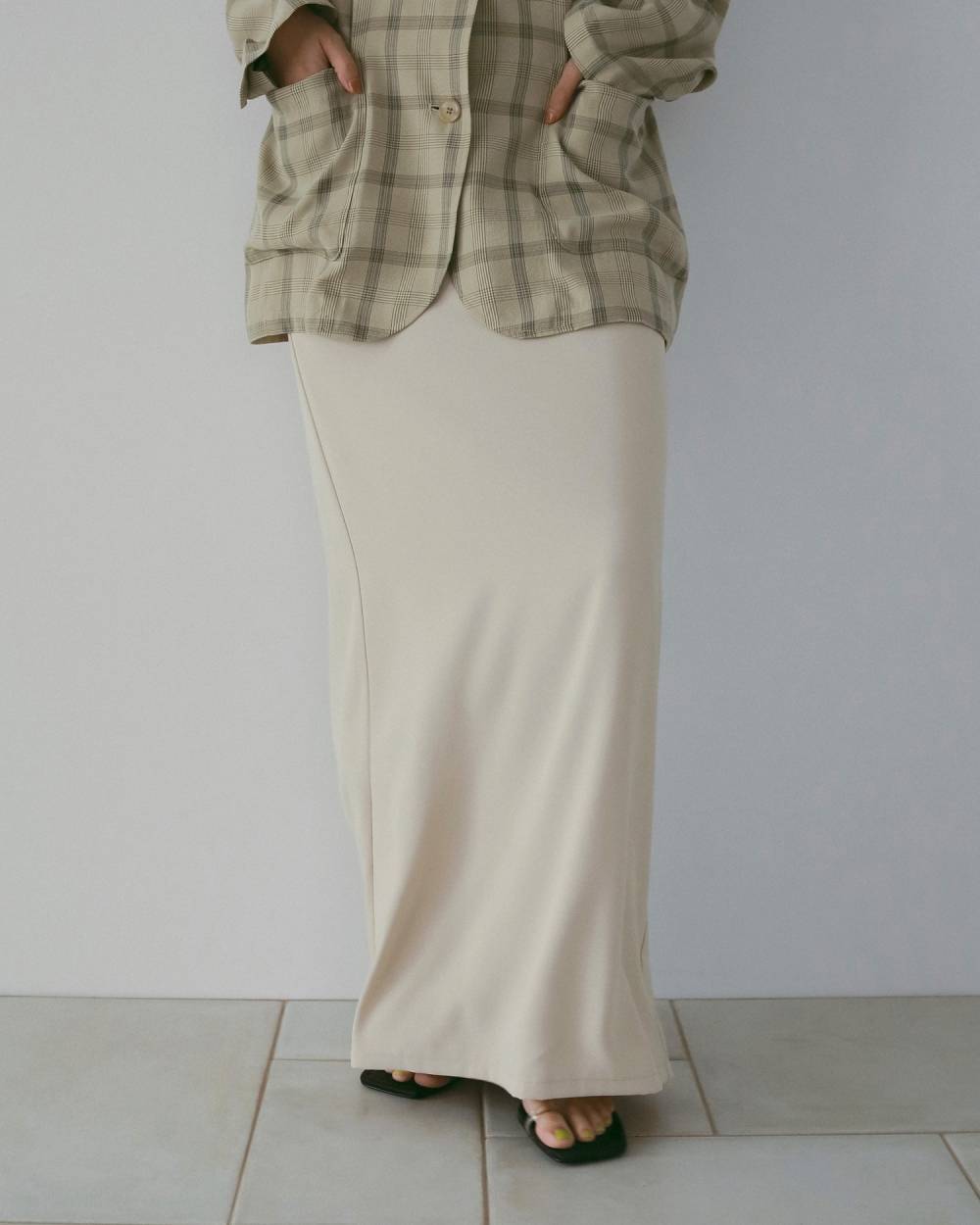 anuke 】Georgette Pencil Skirt | valance 福井｜レディース セレクト