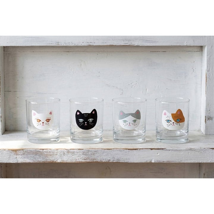 グラス|ENNUIガラスカップ| 猫 ねこ ネコ 猫雑貨 猫グッズ かわいい プレゼント 贈り物 おうち時間 おうちカフェ