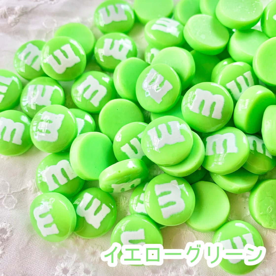 お得BIG PACK//【60個】BIGロゴmチョコ/デコパーツ【15色】直径14mm  