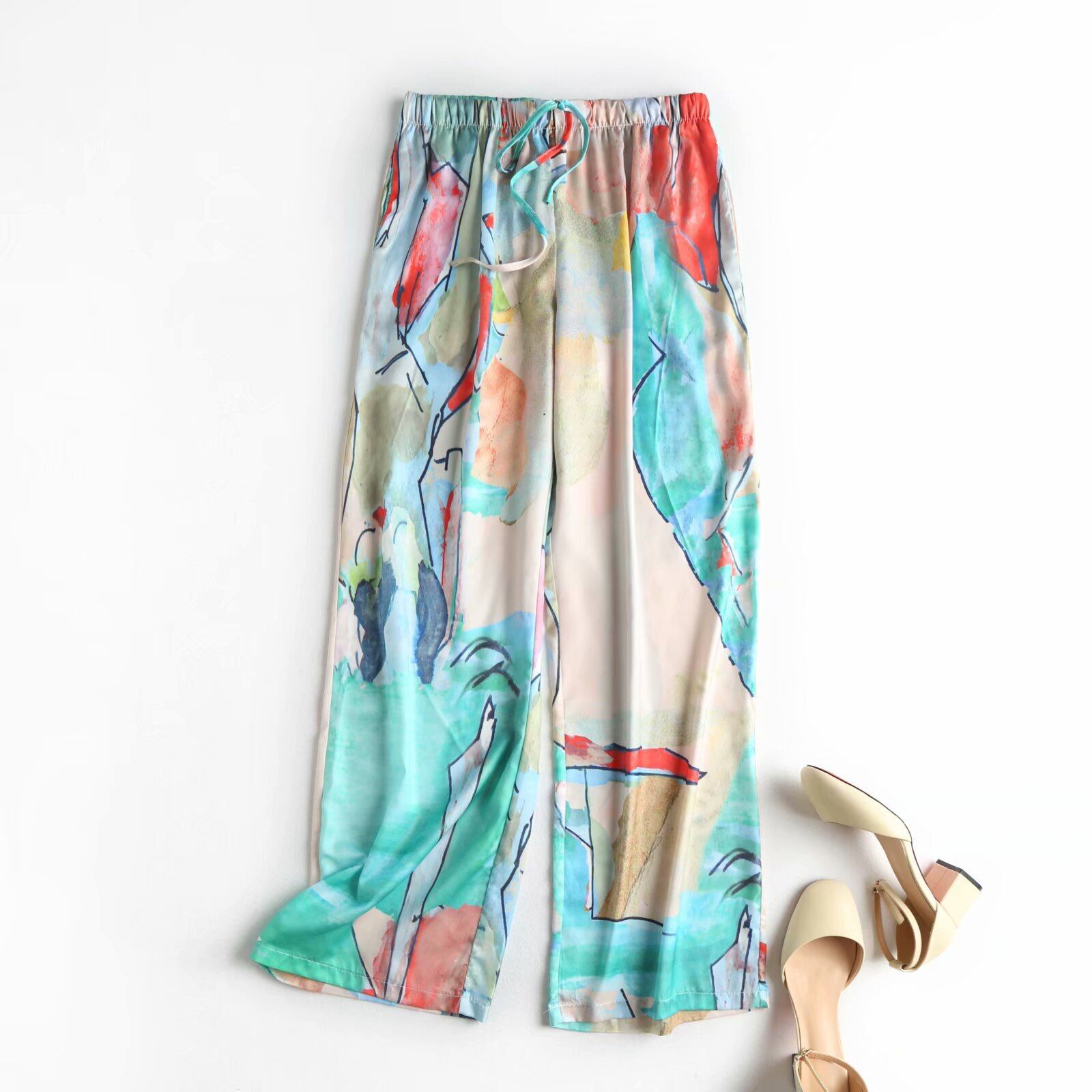 multi pattern pants c-0081