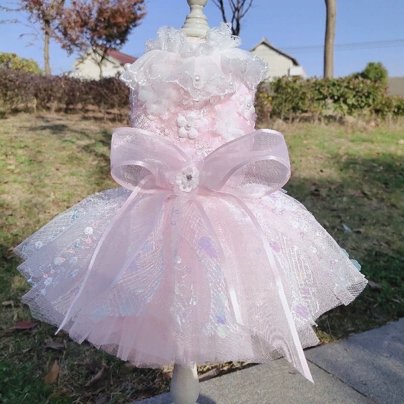 フラワーモチーフティアードワンピース 00252