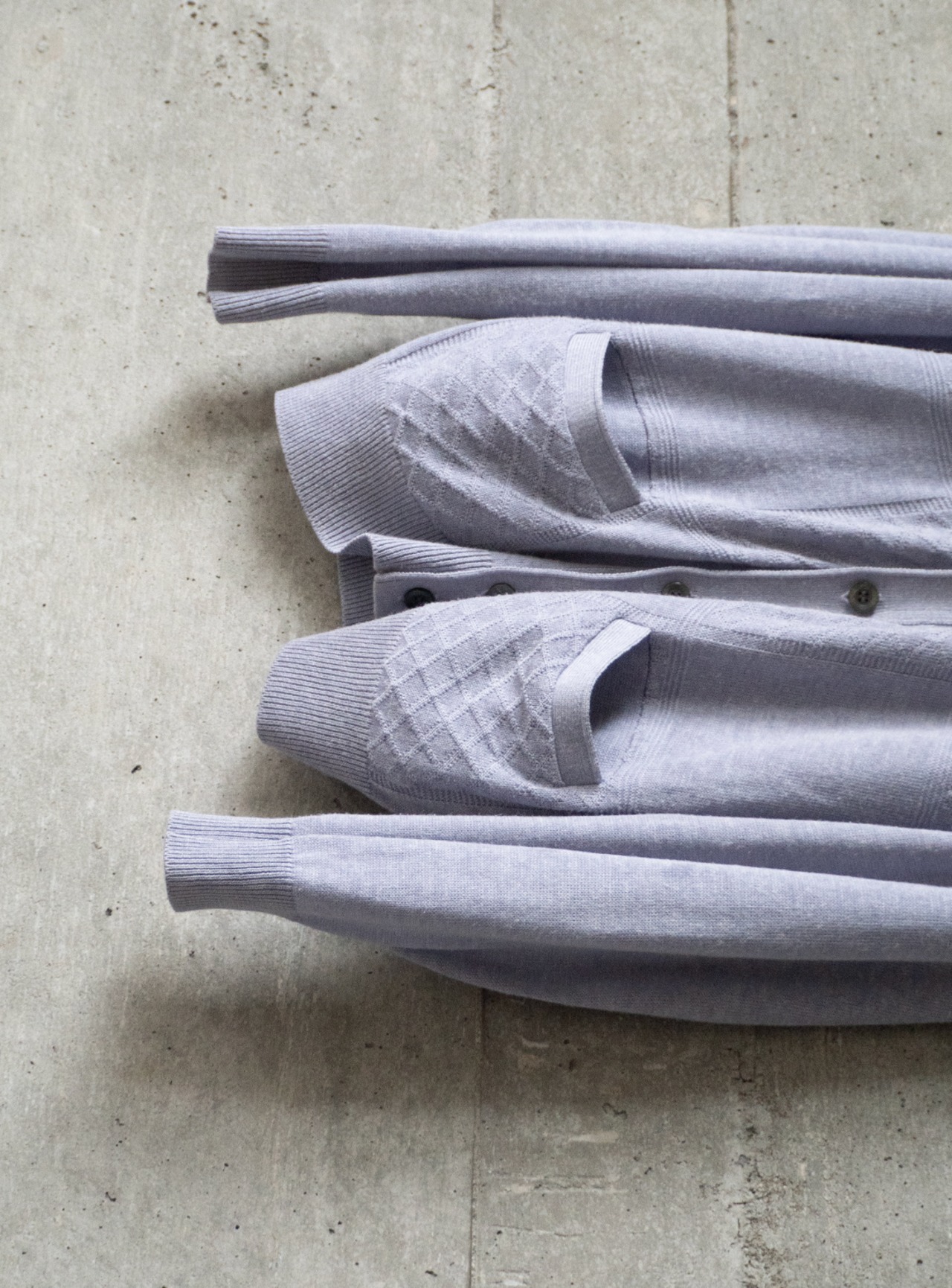 "COTE D'AZUR" 1990s Acrylic linen v-neck cardigan