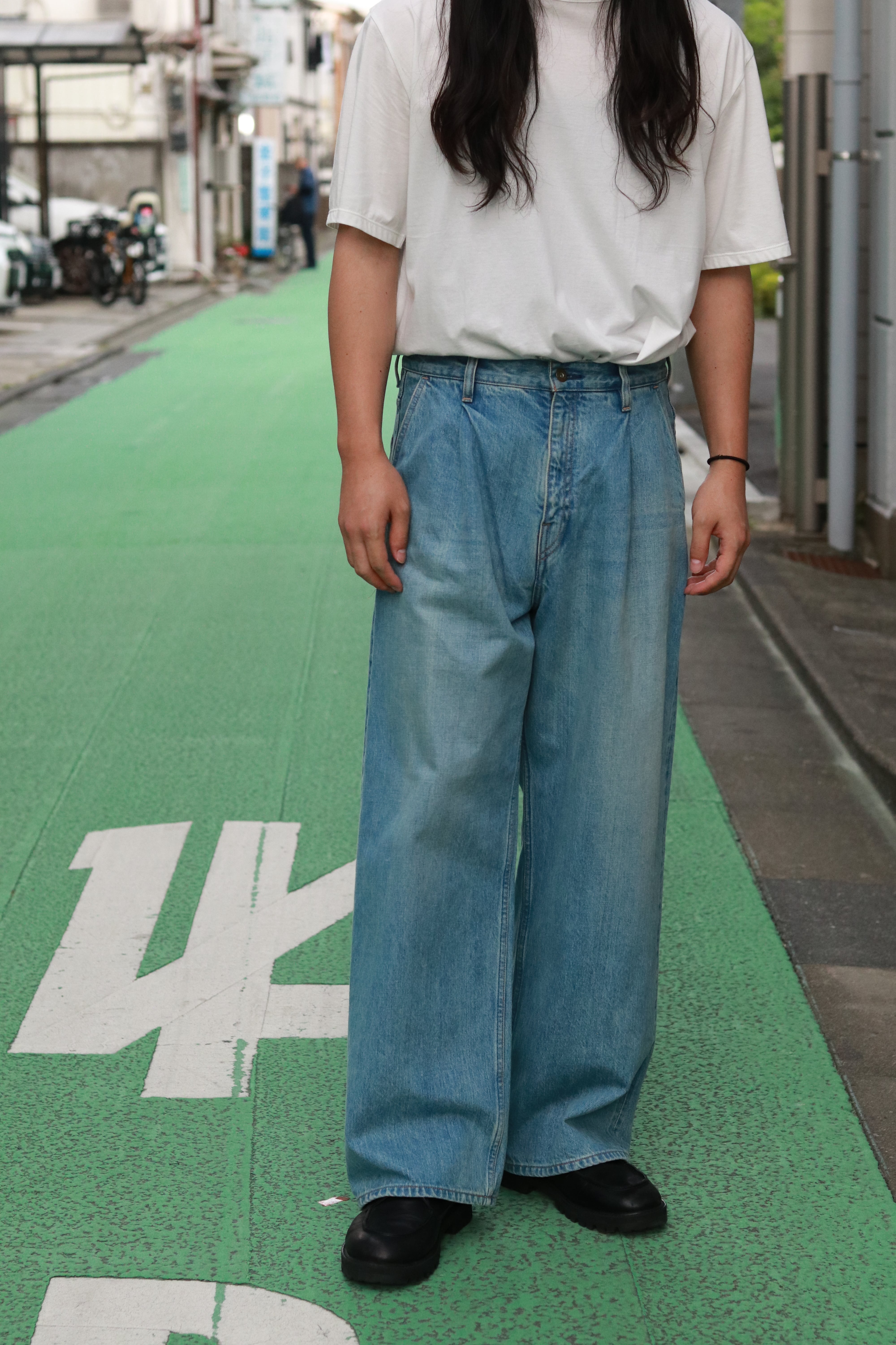 superNova. Wide selvedge jeans - Old vintage wash / Light indigo