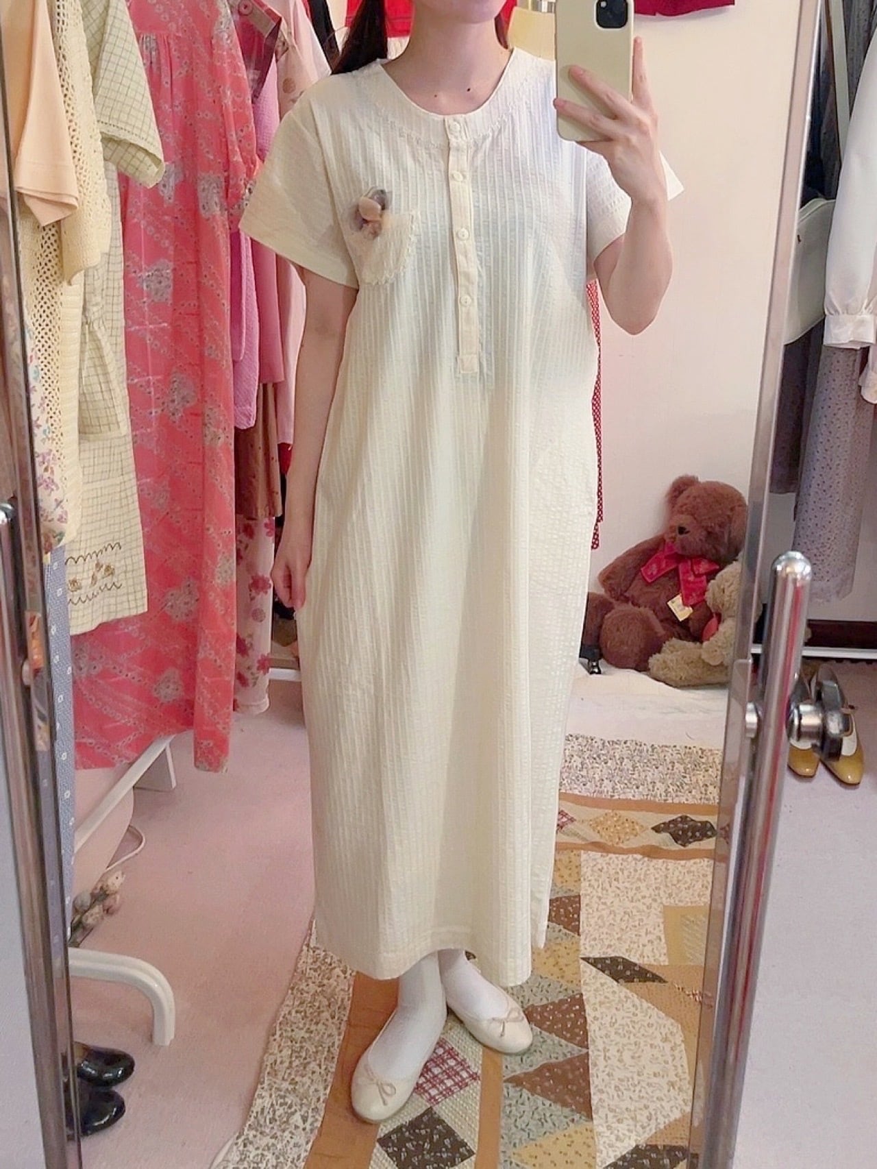 flower pocket neglige one-piece