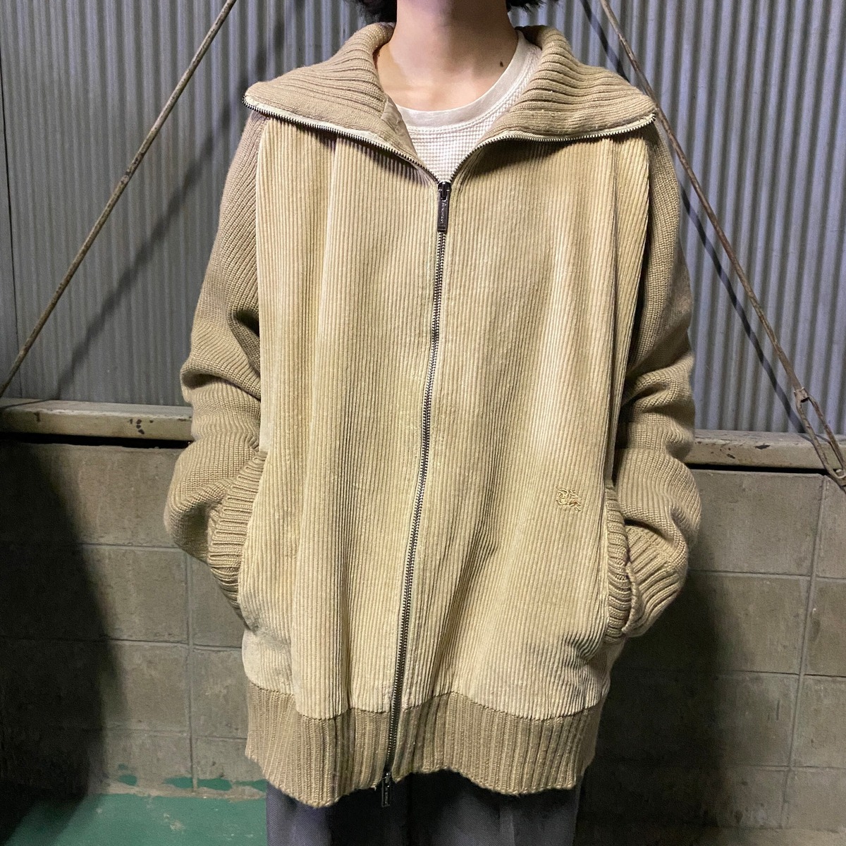 BURBERRY LONDON バーバリー ロンドン コーデュロイ×ニット 