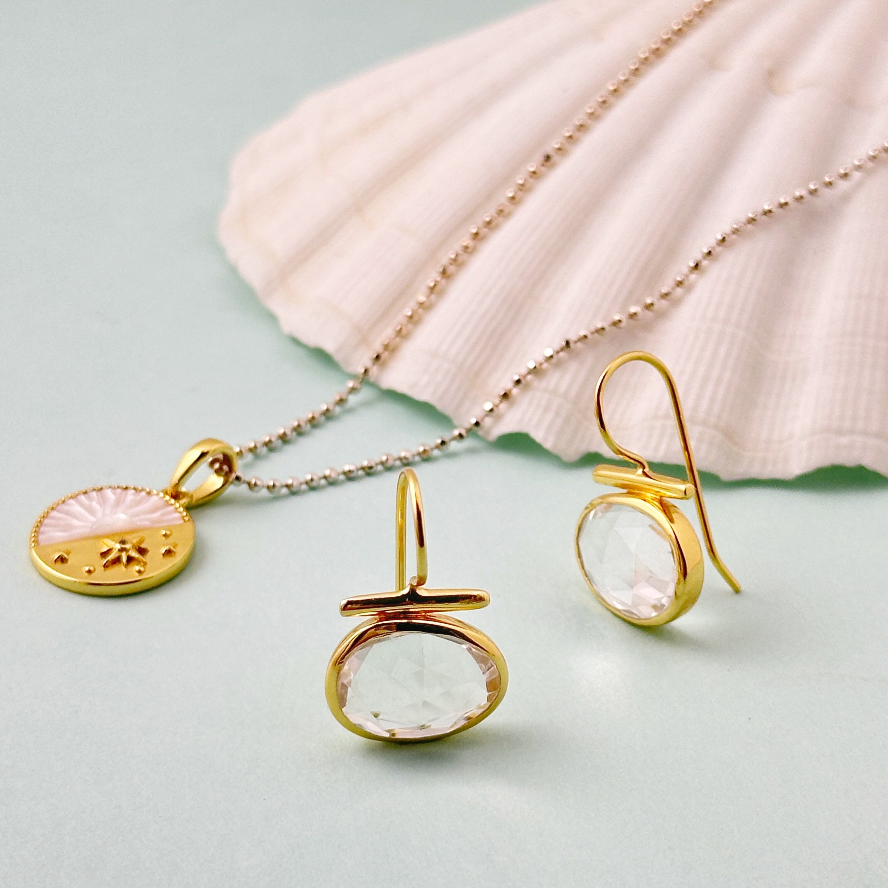 再入荷】 Gold Coating 横オーバル クリスタル フックピアス | 【公式