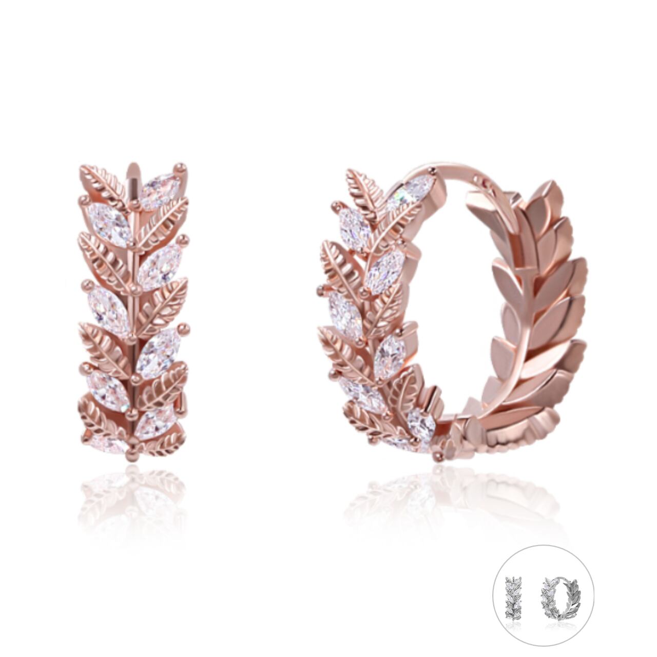 ローレル両面ワンタッチ ピアス