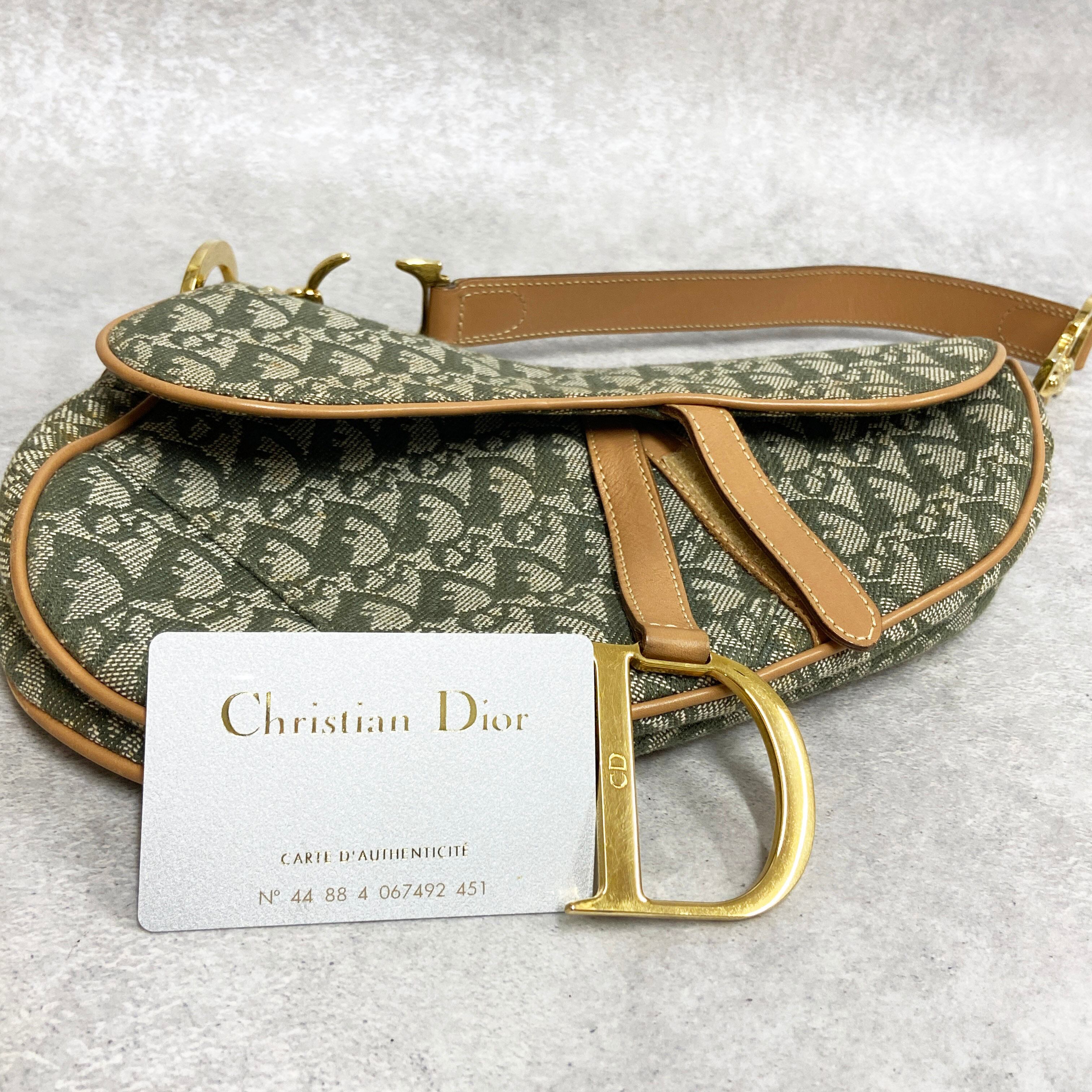Christian Dior ディオール トロッター サドルバッグ グリーン ...