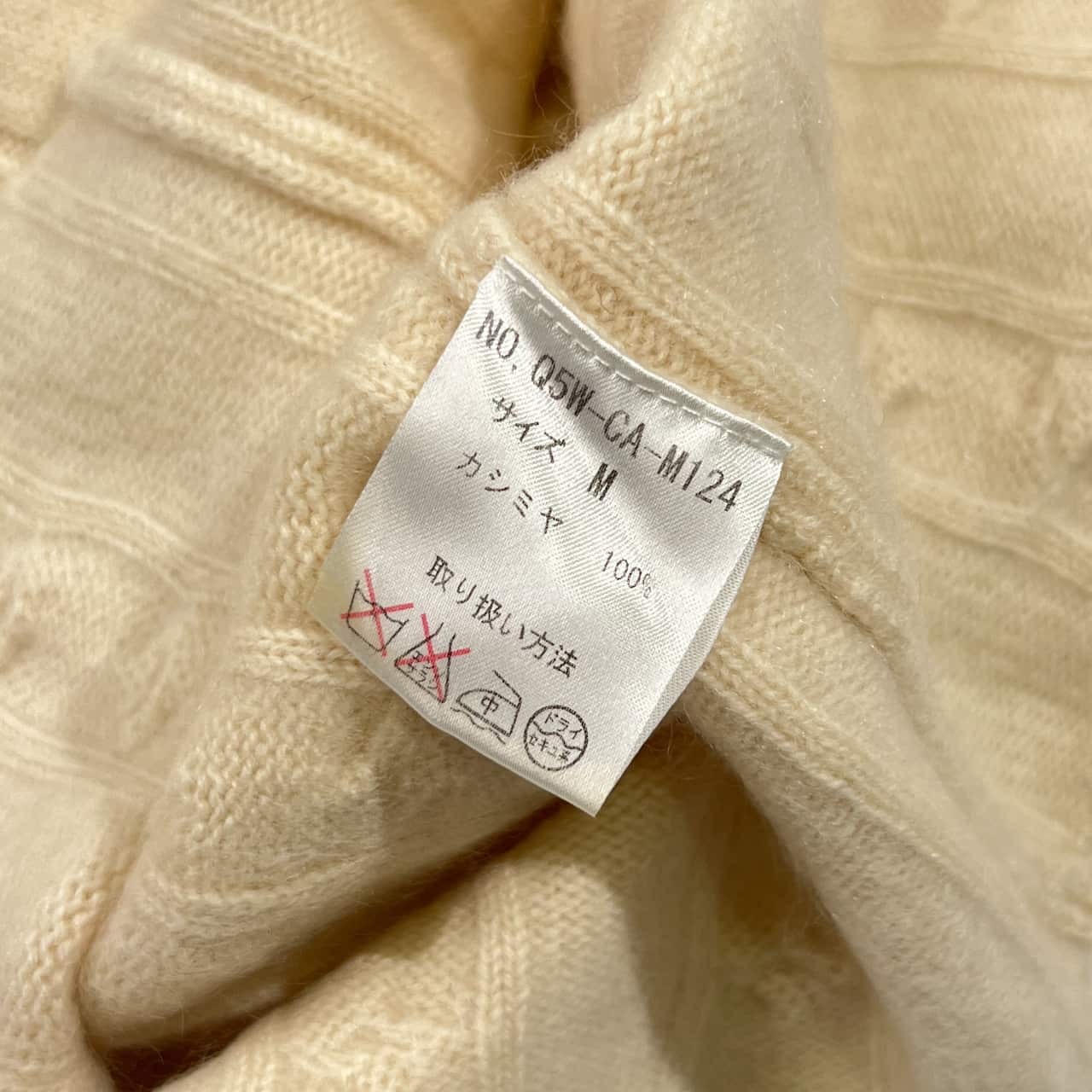 カシミヤ100% THENEWS ザニュース ダブルジップ ニット ジャケット M/アイボリー レディース