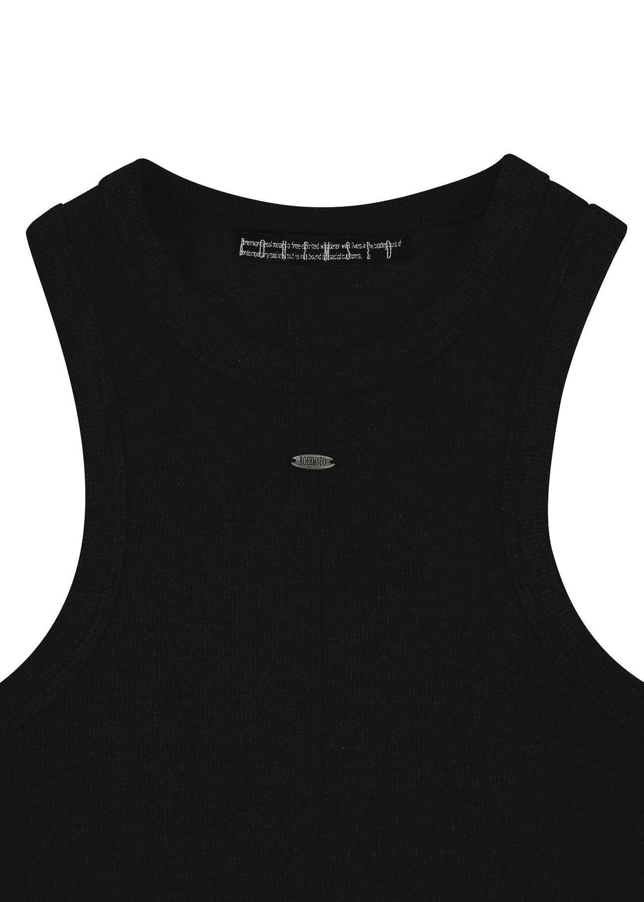 BOHEMIAN SEOUL] BASIC TANK TOP, BLACK 正規品 韓国ブランド 韓国通販