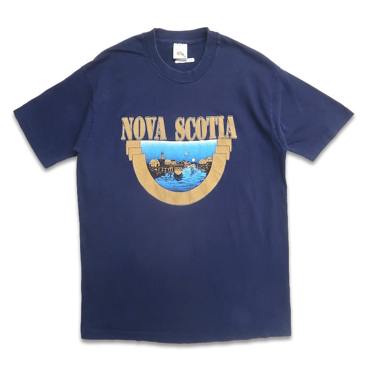 【希少】フルーツオブザルーム 90s プリントTシャツ USA製 L ビッグロゴ