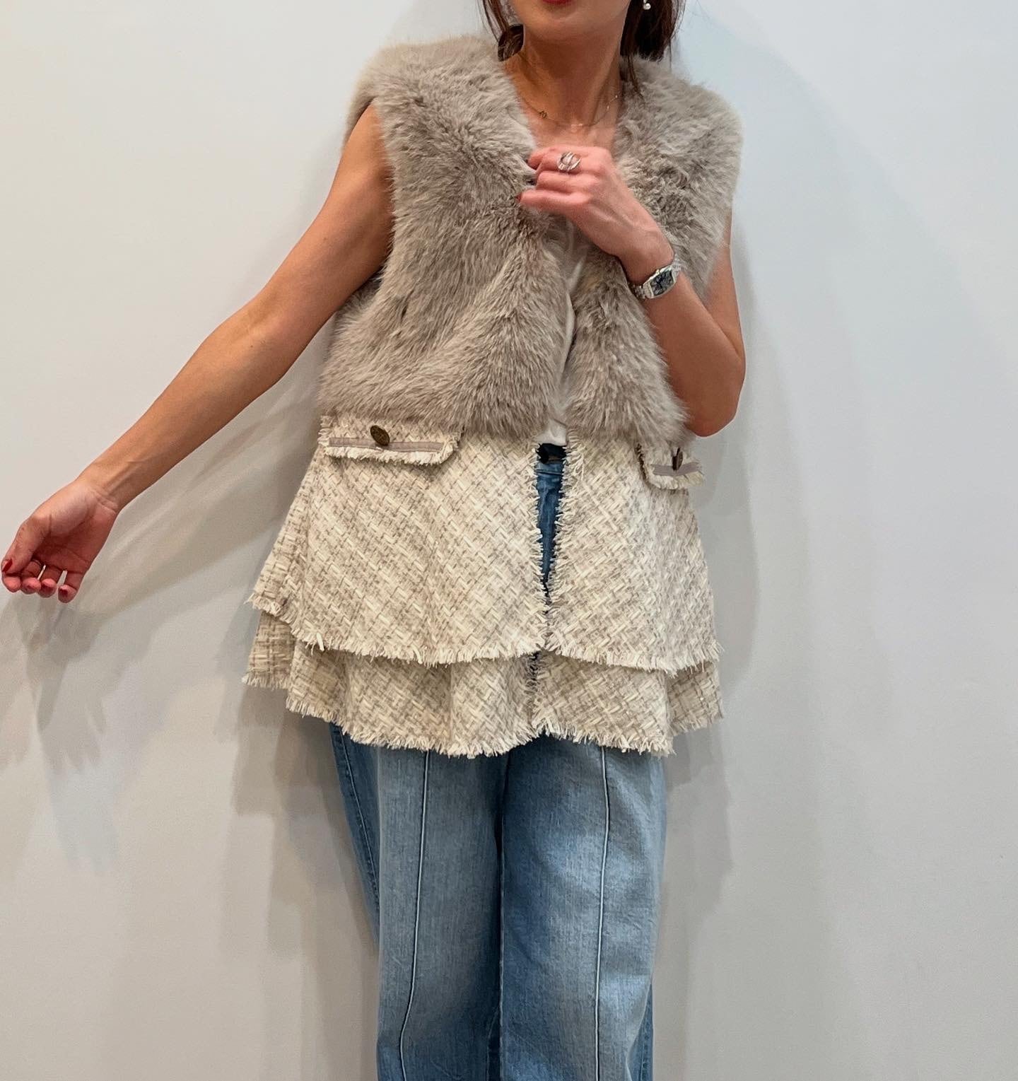 ガレナ galena GALENA ツィードコンビファーベスト | Sister by ParisLagar