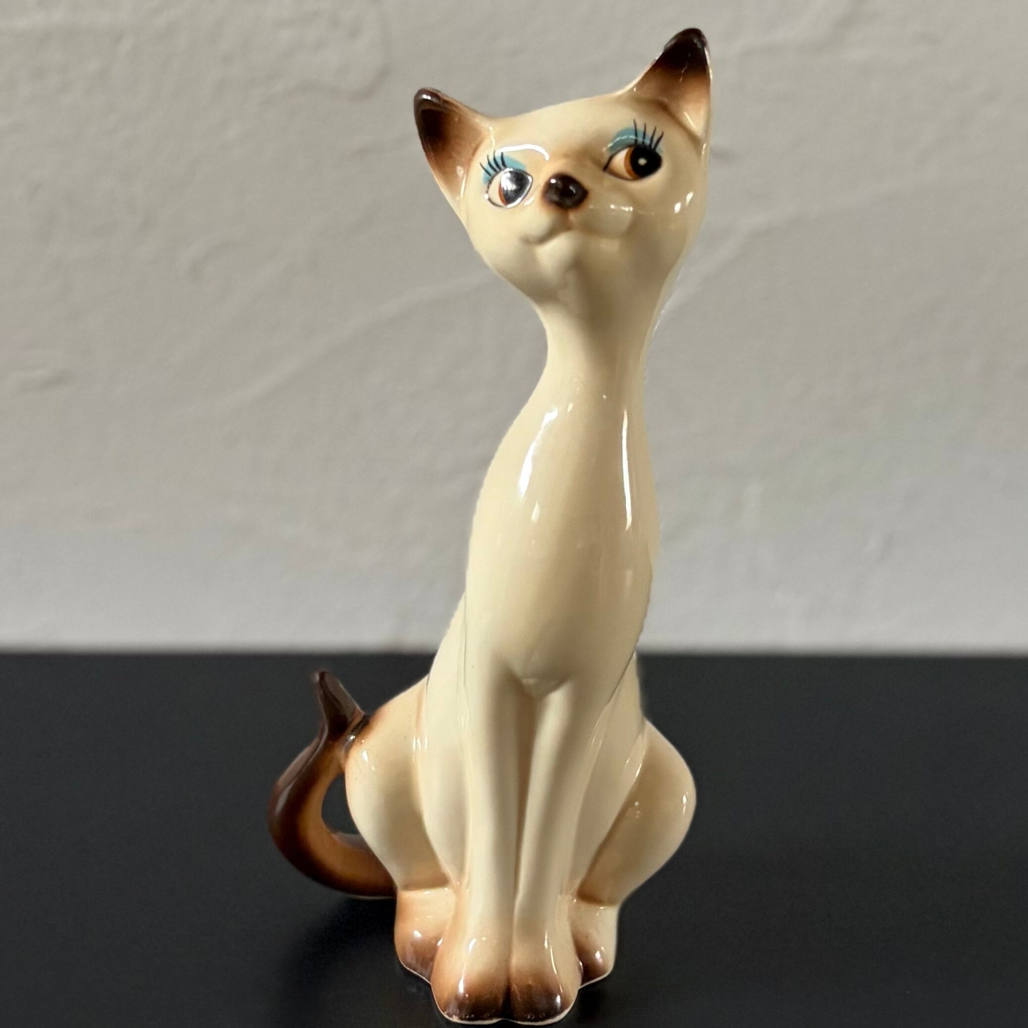 シャム猫の置物 ペア 陶器製 ヒビあり◇昭和レトロ | 古家具古道具kuon