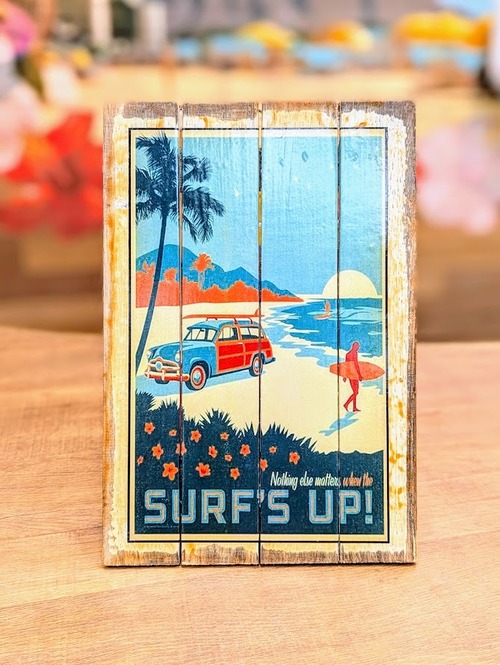 ヴィンテージ看板（SURFS UP）