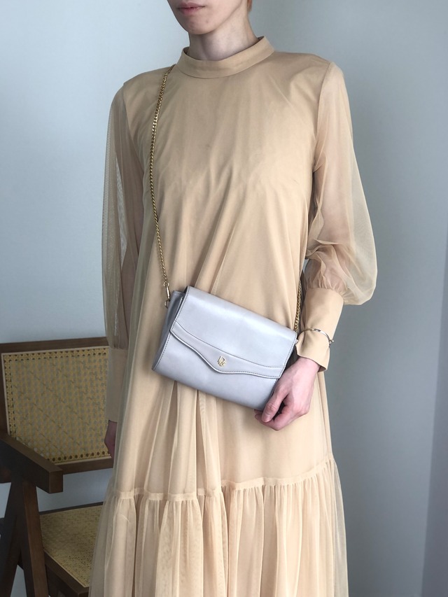 Christian Dior クリスチャン ディオール ショルダーバッグ グレー DIOR レザー チェーンショルダー vintage ヴィンテージ オールド kynndd