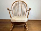 【1960-70年代ビンテージ】ERCOL アーコール  グランドファーザー ロッキングチェア＋専用ビンテージクッション付き