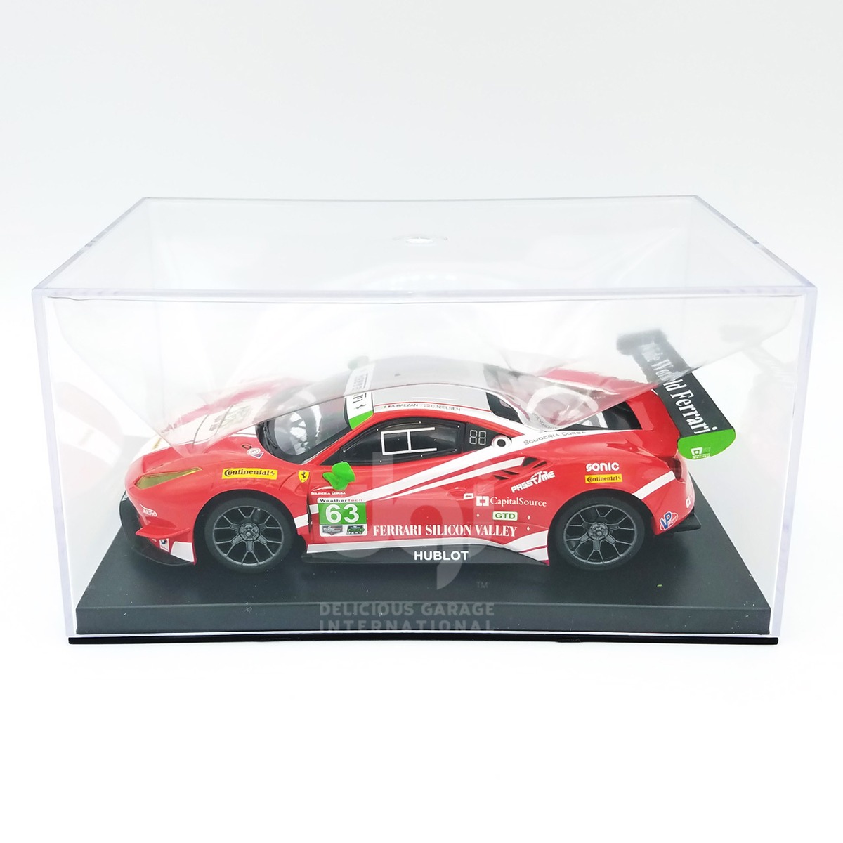 GLレーシング製 ミニッツボディ フェラーリ 488GT3 レッド×ブラック