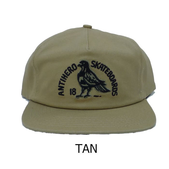 ANTIHERO アンチヒーロー キャップ CAP CLUBHOUSE BLACK TAN 帽子