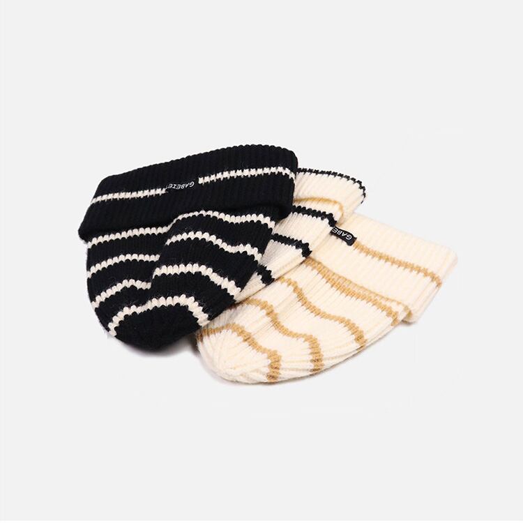 ★PINSTRIPED WOOL KNIT HAT　　　25190