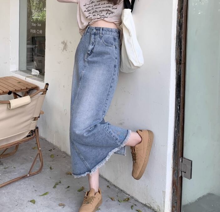 スカート デニムスカート ミモレ ミモレ丈 ロング ロング丈 Aライン スマート バックスリット ポケット ハイウエスト デニム 大人可愛い きれいめ シンプル カジュアル おしゃれ お洒落 レトロ 大人女子 こなれ感 ラフ マニッシュ キュート ルーズ 個性的 クール 存在感 抜け感 無地 春 秋 10代 20代 30代 レディース 女性用 学生 通学 デート お出かけ 休日 着回し 普段使い 韓国系 楽ちん 体系カバー 脚長 S M L XL 2XL 3XL 4XL 5XL 大きいサイズ