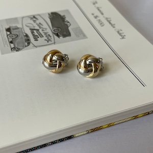 ヴィンテージイヤリング 80〜90s Knot Design Earrings W200