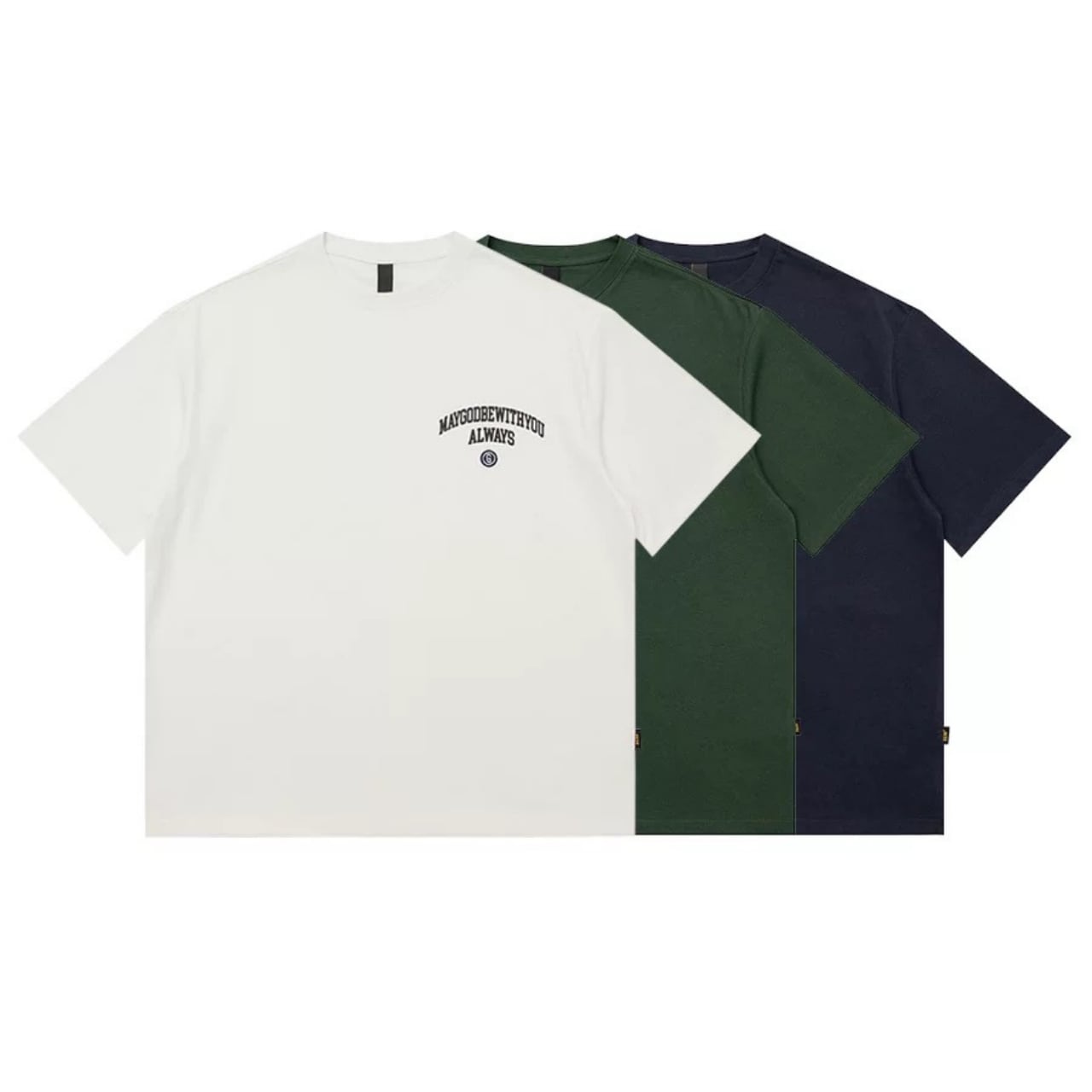 Round neck symbol short sleeve tee 3colors 00124