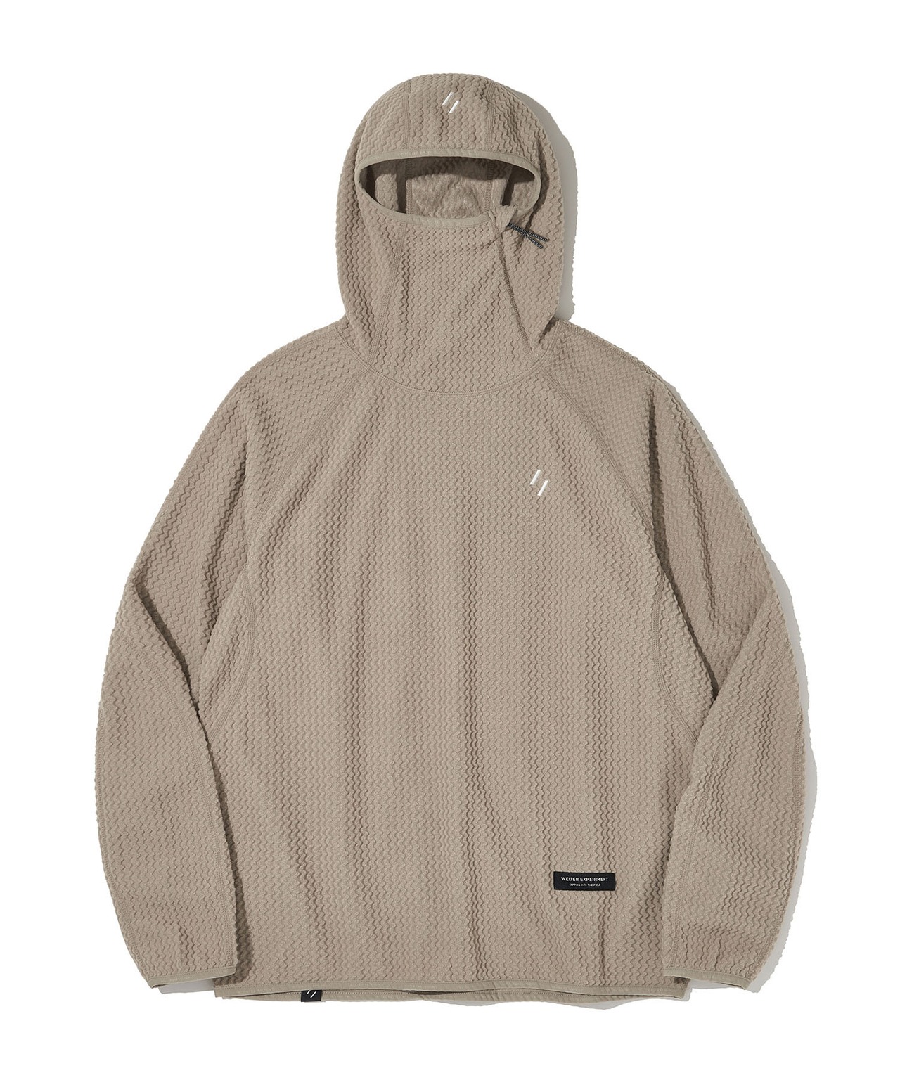 CALORA FLEECE HOODED PULLOVER_BEIGE