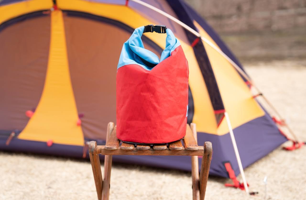 マルチポーチ Journey pouch レッド×ライトブルー