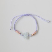 flower lavender x pink 紐ブレスレット A貨翡翠 jd_br1139