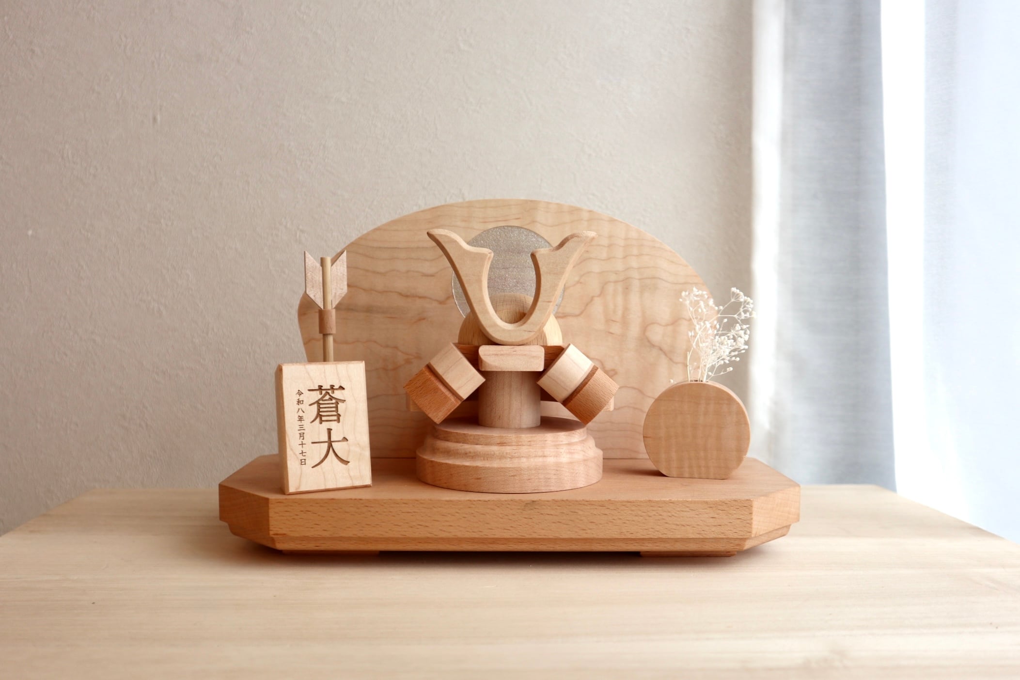【26年新作】白雅兜|木製 兜|名札入り|MOKOYA CRAFT