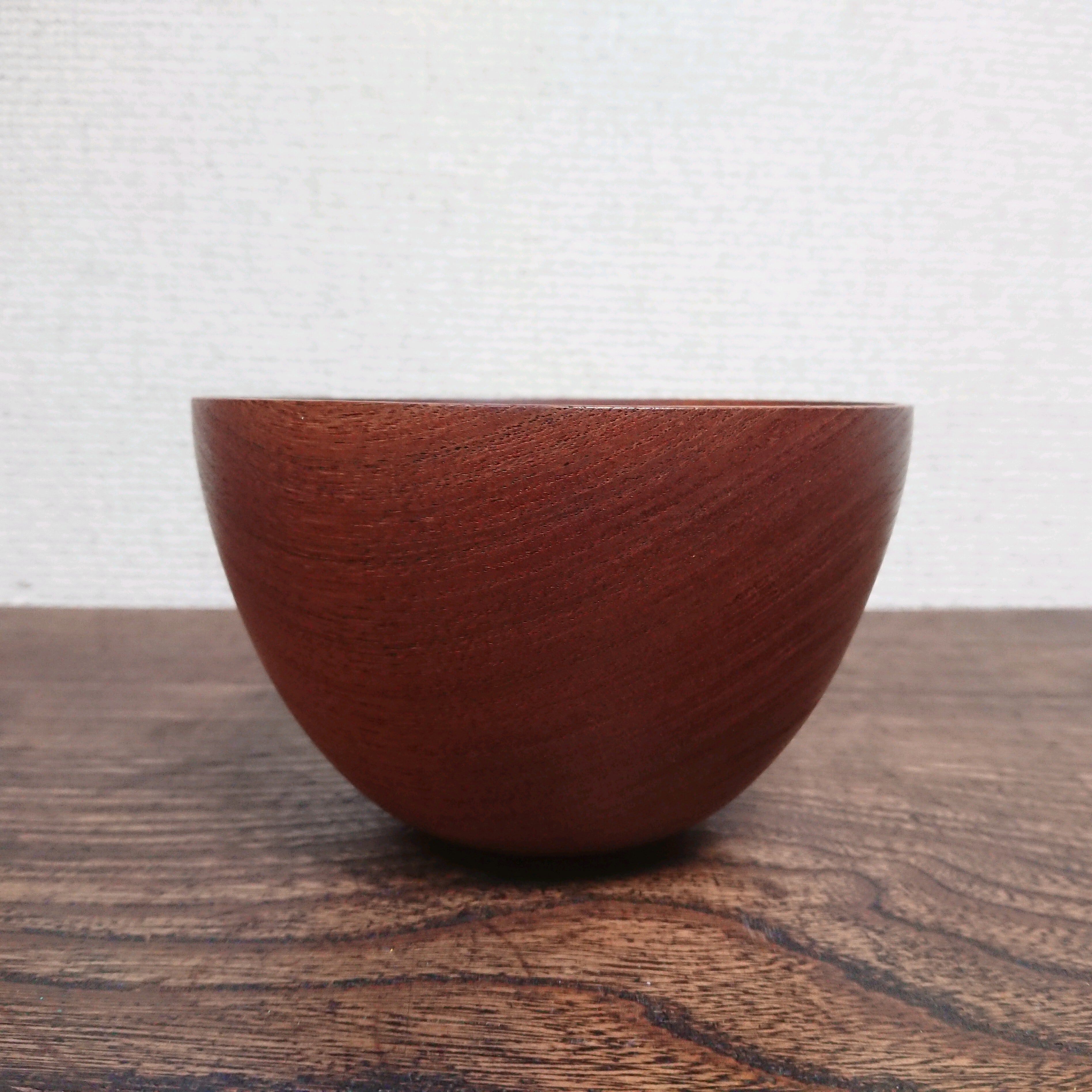 青峰重倫作 チーク無垢材くり抜き椀/ボウル ジャパンビンテージ