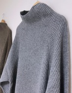 【SALE】Turtle-neck Wool Knit Ocepiece_2colorsのみ