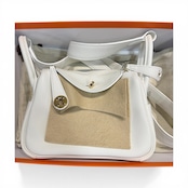 【HERMES】エルメス Lindy Mini "New White" Gold Hardware