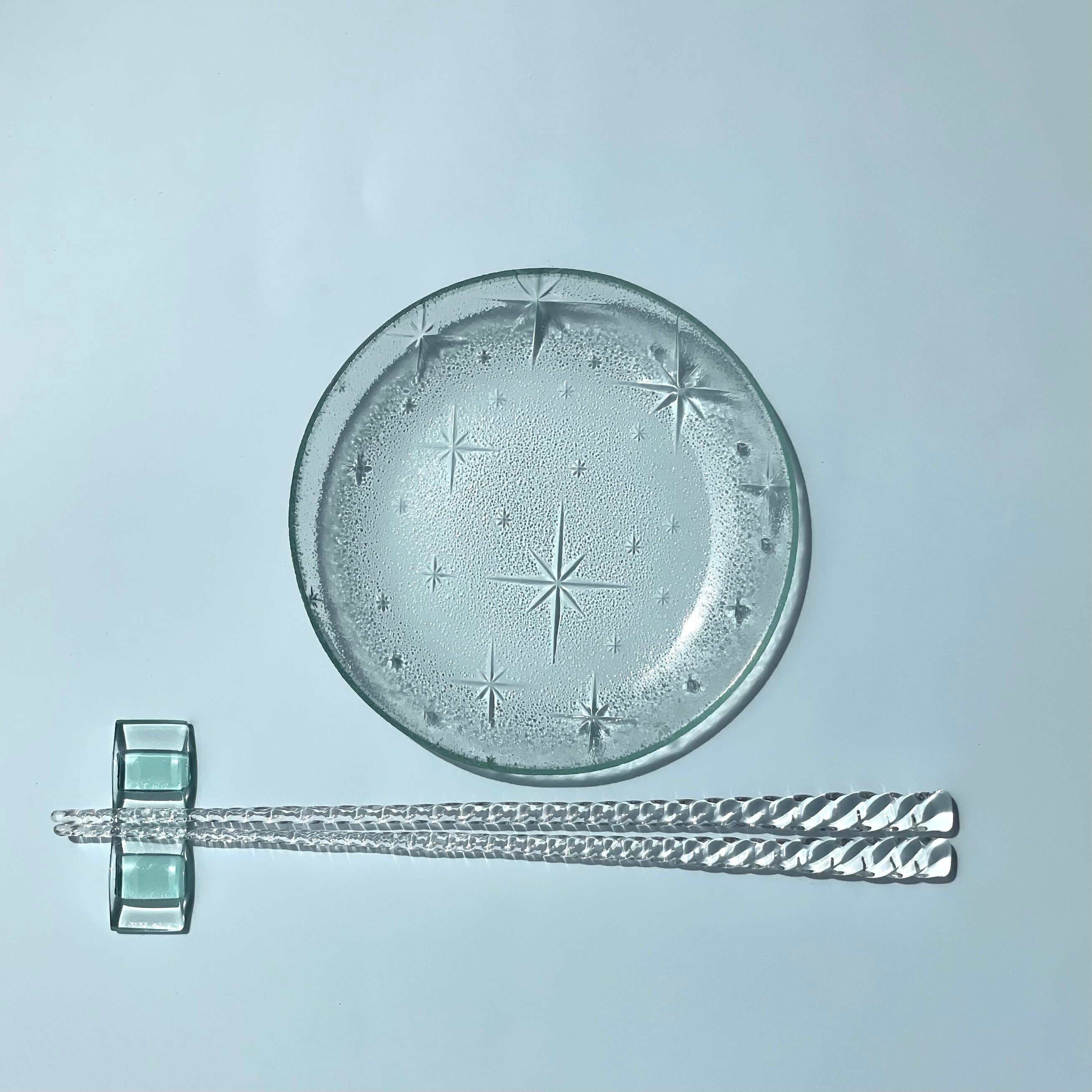 受注生産】レトロガラス丸皿S 銀河 | ミラーズウサ | ガラスの器 受注生産】レトロガラス丸皿S 銀河 | ミラーズウサ | ガラスの器