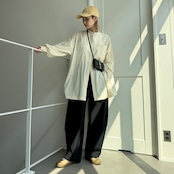 ノーカラー2way BIG SH/エクリュ