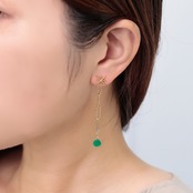 Diptiya片耳ピアス2個セット専用：ピアスアタッチメント・LOVEチャーム