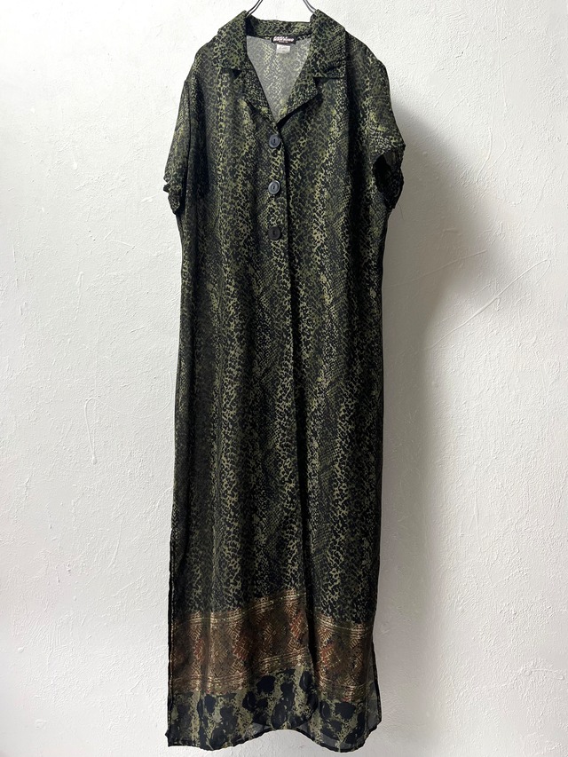 USA 80's vintage animal dress one-piece