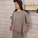 『People's』410 KAKELA ピグメント切り替えワイド刺繍ロゴＴシャツ　フリーサイズ