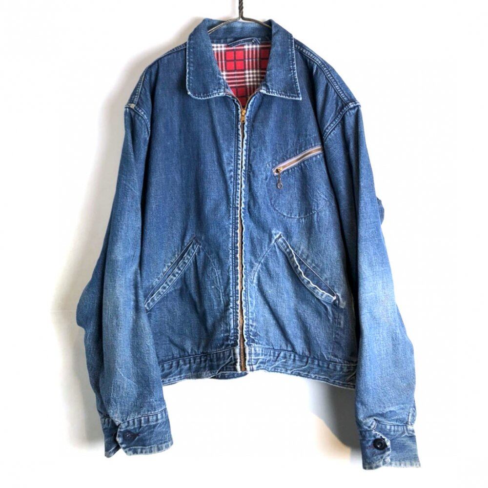 Vintage zip-up denim coverall jacket [1960s] Vintage Denim