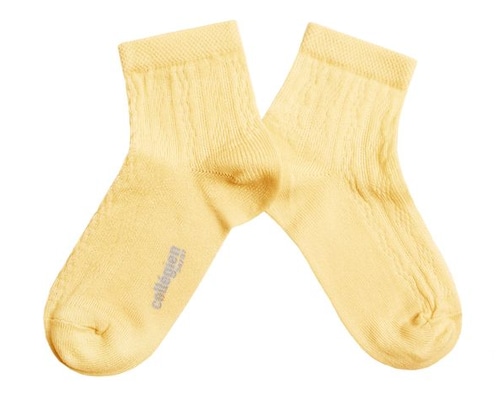 Collegien - Antoinette Lightweight Pointelle Socks / Vanille