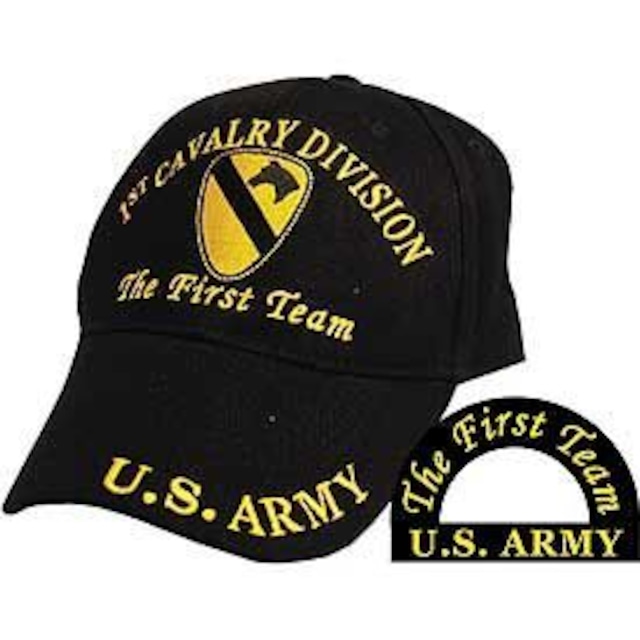 ミリタリー 帽子 U.S.Army アーミー　第一騎兵師団　ロゴ　キャップ 米軍正式ライセンス  CP00109