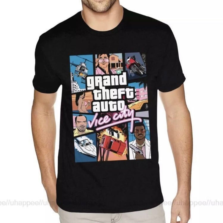 GRAND THEFT AUTO VICE CITY Tシャツ グランドセフトオートバイスシティ グラセフ 半袖Tシャツ Tee | BF  MERCH'S