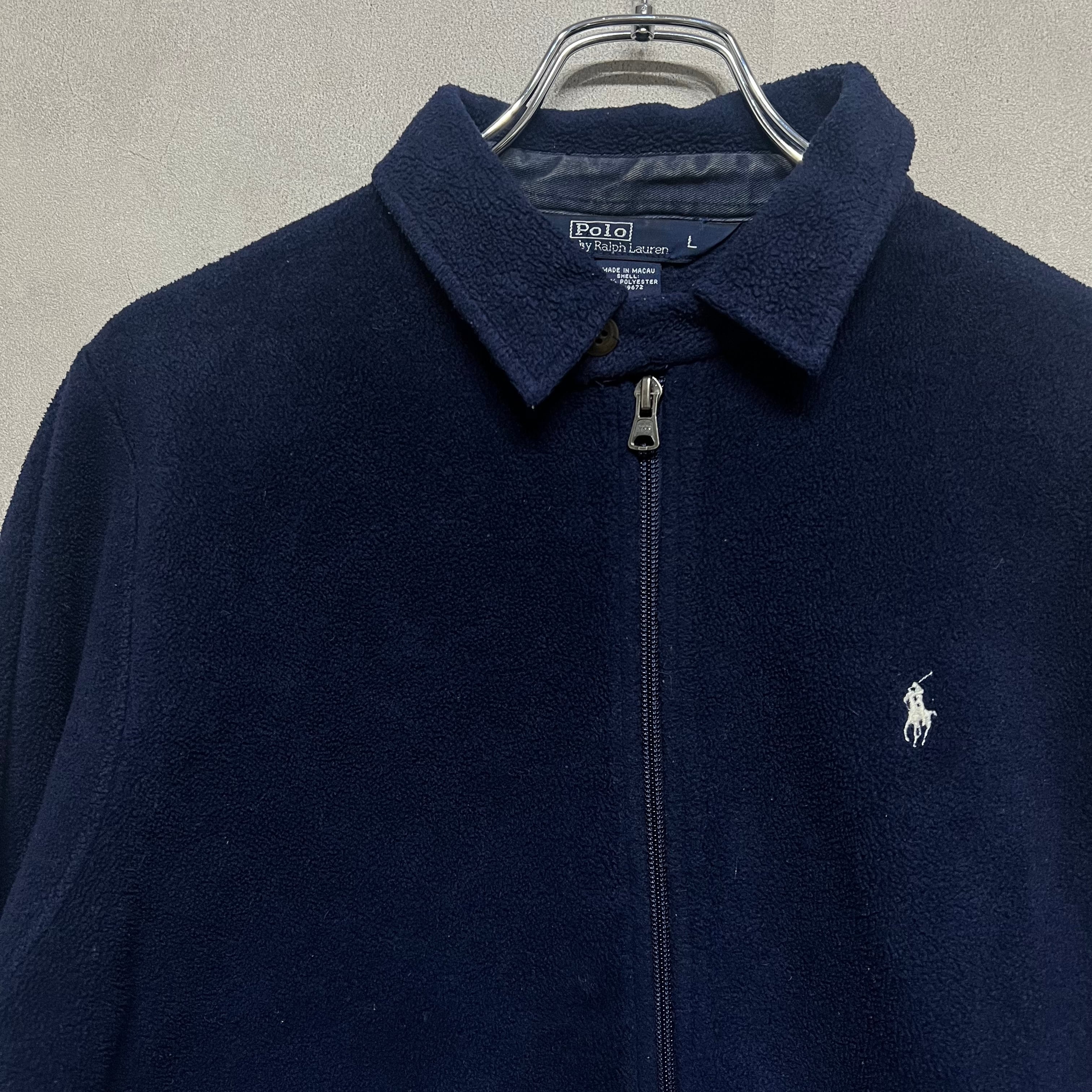 Polo by Ralph Lauren ボアフリースジャケット Lサイズ ネイビー ポロ