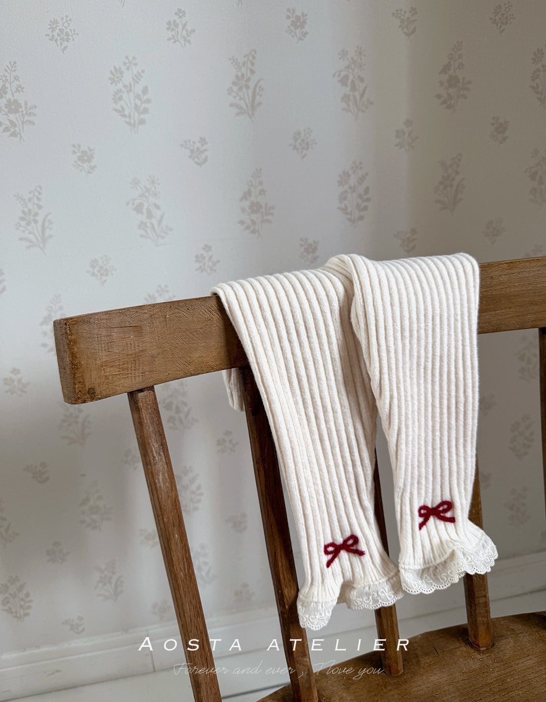 予約販売【Aosta】カメリアレギンス アイボリー 70~110cm 2025 WINTER 韓国子供服