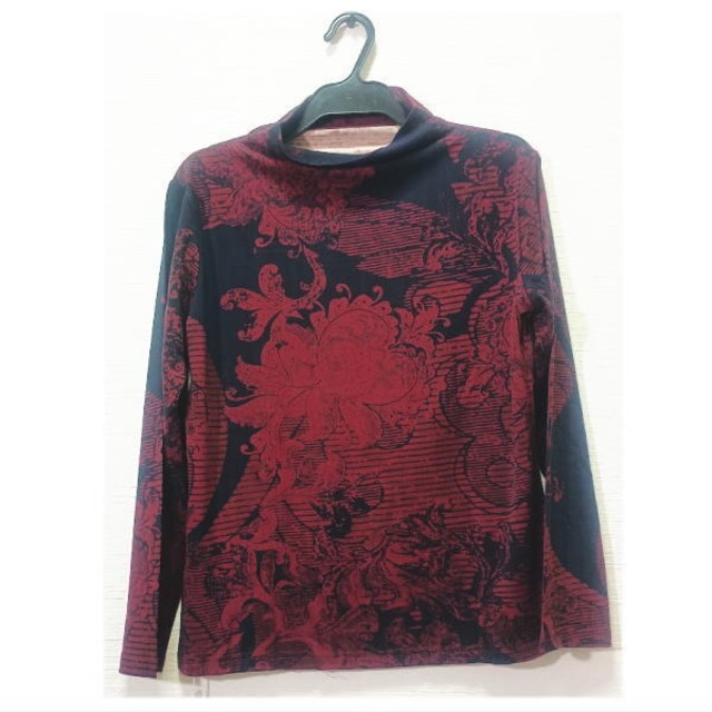 N-6030-1 【特選】シルク厚手長袖ハイネックカットソー　Ｍ～Ｌ　カーメル激安価格９８００円→驚異の在庫一掃価格６９００円