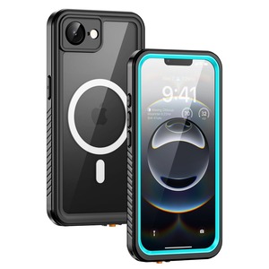 【新着特価】Lanhiem iPhone 16e 用 ケース 防水ケース IP68米軍規格 Face ID認証/耐衝撃/滑り止め/防塵/防雪/水中撮影/QI充電/超軽量/ストラップ付き 付け外し簡単 全面保護のアイフォン 16E 防水カバー ブルー