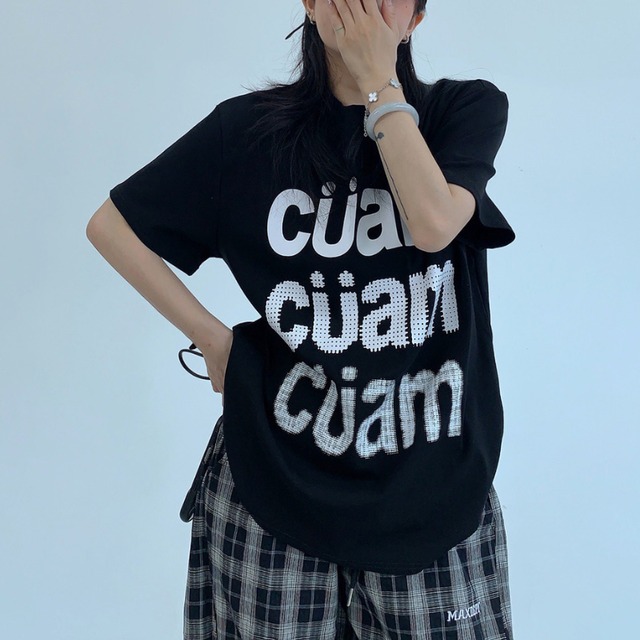 big logo design short-sleeve tee　ビッグロゴデザイン半袖ティー　J2058