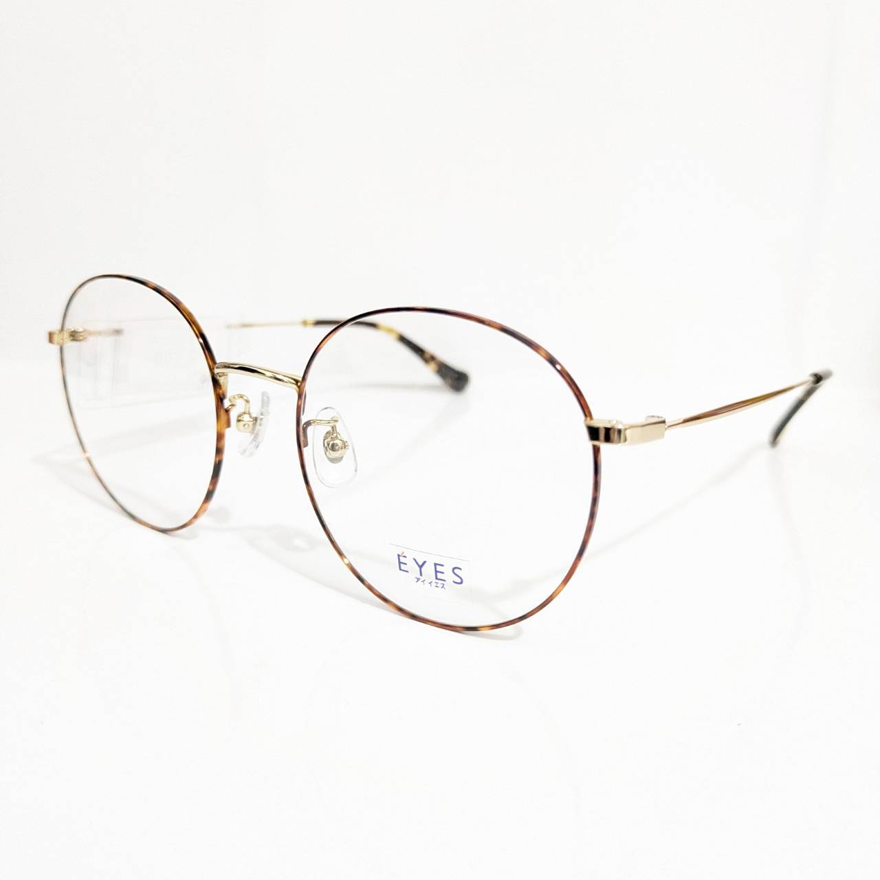【EYES】ラウンドメタルフレーム デミブラウン・ゴールド