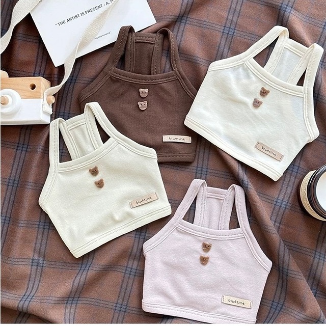 Wooden bear buttons camisole