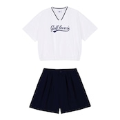 GOXO ゴーエックスオー ゴルフラバーVネックセットアップ ネイビー